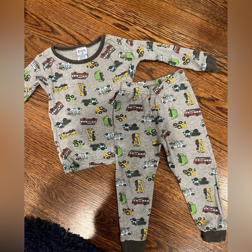 Fire Engine Excavator Pajamas